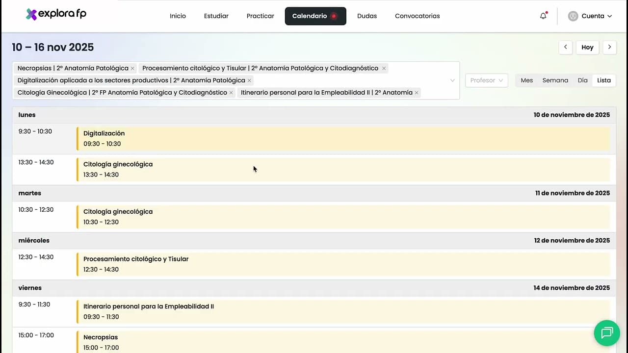 Clases en directo y clases grabadas